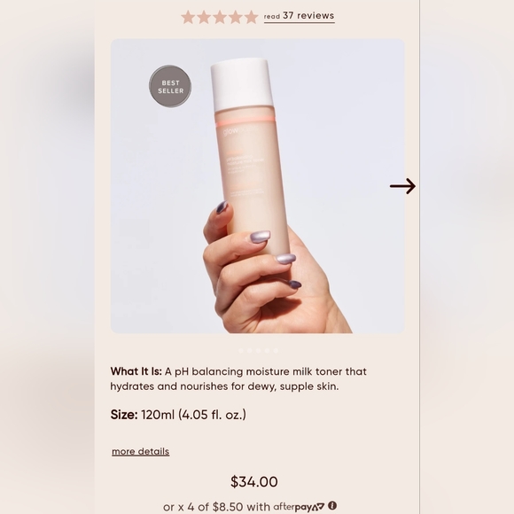 GlowOasis Milkdew pH Balancing Moisture Milk Toner - Picture 3 of 3